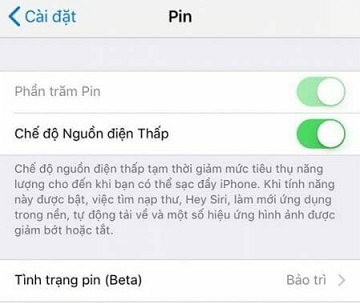 Tình trạng Pin iPhone bảo trì - Thay Pin iPhone